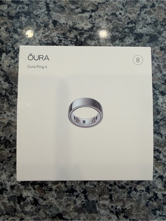 Oura Jewelry - Oura Ring 4, Color- Silver, Size 8